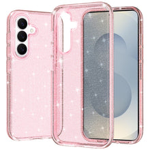For Samsung S26+ Plus Case Glitter Thick 3mm Translucent Cover + Tempered Glass