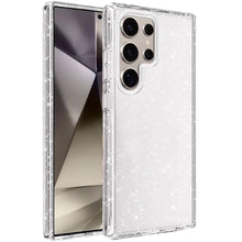 For Samsung S25 Ultra Case Glitter Thick 3mm Translucent Cover + Tempered Glass