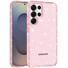 For Samsung S26 Ultra Case Glitter Thick 3mm Translucent Cover + Tempered Glass