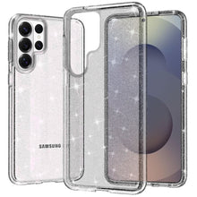 For Samsung S26 Ultra Case Glitter Thick 3mm Translucent Cover + Tempered Glass