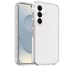 For Samsung S26 6.3" Case Glitter Thick 3mm Translucent Cover + Tempered Glass