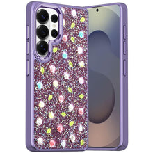 For Samsung S26 Ultra Case Bling Diamond w/ Tiny Roses Glitter + Tempered Glass