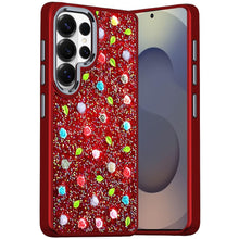 For Samsung S26 Ultra Case Bling Diamond w/ Tiny Roses Glitter + Tempered Glass