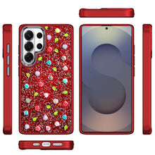 For Samsung S26 Ultra Case Bling Diamond w/ Tiny Roses Glitter + Tempered Glass