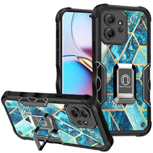 For Motorola Edge+ Plus(2023) Case Dual Layer IMD Geometric Design w/ Ring Stand