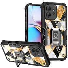 For Motorola Edge+ Plus(2023) Case Dual Layer IMD Geometric Design w/ Ring Stand