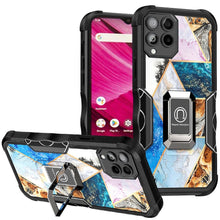 For REVVL 6X PRO 5G (2023) Case Stellar Hybrid IMD Design Ring Stand Phone Cover