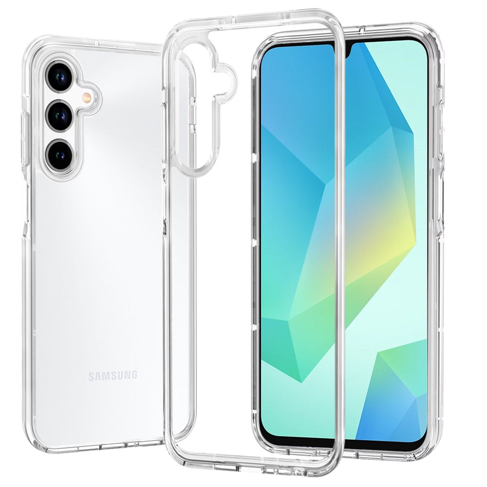 For Samsung A16 5G Case Sturdy 3mm Translucent Hybrid Cover + Tempered Glass