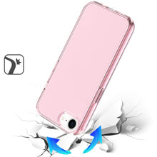 For iPhone 16e Case Sturdy Ultra Thick 3mm Translucent Cover + Tempered Glass