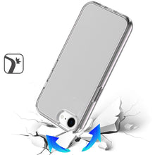 For iPhone 16e Case Sturdy Ultra Thick 3mm Translucent Cover + Tempered Glass