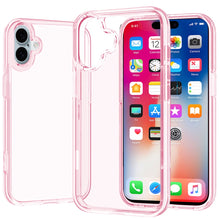 For iPhone 16 6.1inch Case Sturdy 3mm Translucent Hybrid Cover + Tempered Glass