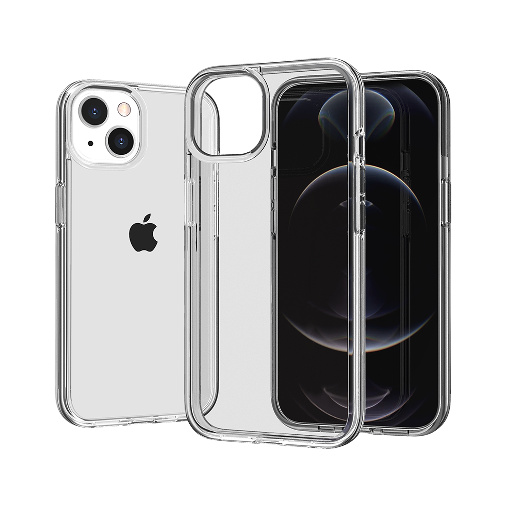 For iPhone 15 Case Ultra Thick 3mm Translucent Phone Cover + 2 Tempered Glass