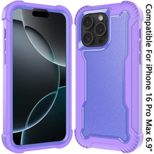 For iPhone 16 PRO MAX Case Thick Shock Absorbent Phone Cover + Tempered Glass