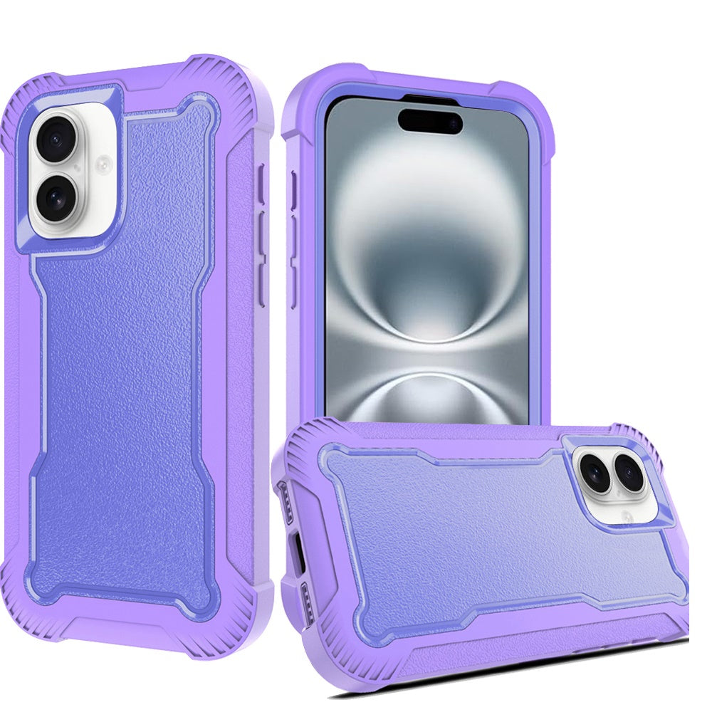 For iPhone 16 Plus 6.7in Case Thick Shock Absorbent Phone Cover + Tempered Glass