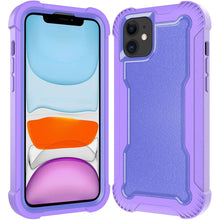 For iPhone 11 6.1 in. Case Thick Layered Shock Absorbent Cover + Tempered Glass