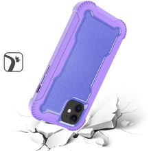 For iPhone 11 6.1 in. Case Thick Layered Shock Absorbent Cover + Tempered Glass