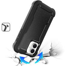For iPhone 16 6.1inch Case Thick Shock Absorbent Phone Cover + Tempered Glass