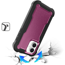 For iPhone 16 6.1inch Case Thick Shock Absorbent Phone Cover + Tempered Glass