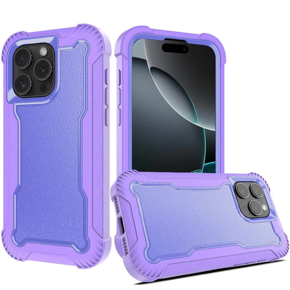 For iPhone 16 Pro 6.3in Case Thick Shock Absorbent Phone Cover + Tempered Glass