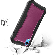 For iPhone XR Case Thick Layered Shock Absorbent Phone Cover + Tempered Glass