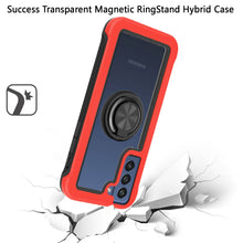 For Samsung Galaxy S22 Plus Success Transparent Magnetic RingStand Hybrid Case