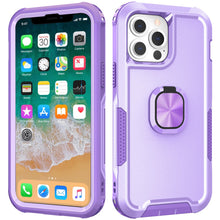 For Apple iPhone 11 Heavy-Duty Triple Layer Phone Case with Magnetic Ring Stand