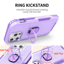 For Apple iPhone 11 Heavy-Duty Triple Layer Phone Case with Magnetic Ring Stand