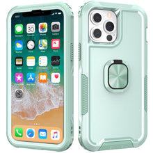 For iPhone 14 PRO Case Heavy-Duty Triple Layer Cover with Magnetic Ring Stand