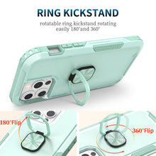 For iPhone 14 PRO Case Heavy-Duty Triple Layer Cover with Magnetic Ring Stand