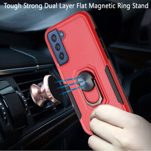 For Samsung Galaxy S22 Plus Tough Strong Dual Layer Flat Magnetic RingStand Case