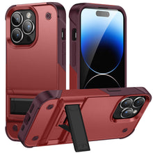 For iPhone 12/12 Pro Case Protective Cover built-in Kickstand + Tempered Glass
