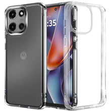 For Moto G 2025 Case Clear Shockproof with Chrome Buttons Cover + Tempered Glass