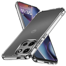For Moto G 2025 Case Clear Shockproof with Chrome Buttons Cover + Tempered Glass