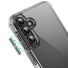 For Samsung A16 5G Case Clear Shockproof with Chrome Buttons + Tempered Glass