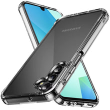 For Samsung A16 5G Case Clear Shockproof with Chrome Buttons + Tempered Glass