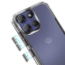 For Moto G Stylus 2025 Case Clear Shockproof w/ Chrome Buttons + Tempered Glass