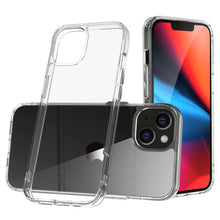 For iPhone 15 PLUS Case Clear Shockproof with Chrome Buttons +2 Tempered Glass