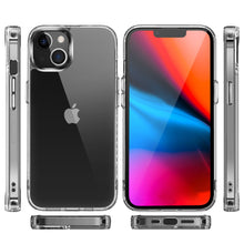 For iPhone 11 6.1 in. Case Crystal Clear Thick Shockproof Cover + Tempered Glass