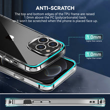 For iPhone 11 6.1 in. Case Crystal Clear Thick Shockproof Cover + Tempered Glass