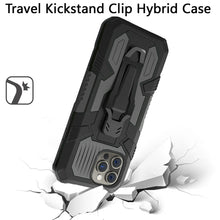 For iPhone 13 PRO Case Rugged Hybrid with Built-in Stand Belt Clip