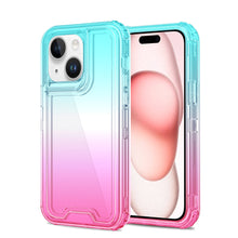 For iPhone 15 PRO Case Two Tone 3in1 Shockproof Hybrid Cover + 2 Tempered Glass