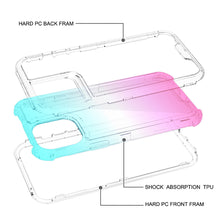 For iPhone 15 PRO Case Two Tone 3in1 Shockproof Hybrid Cover + 2 Tempered Glass