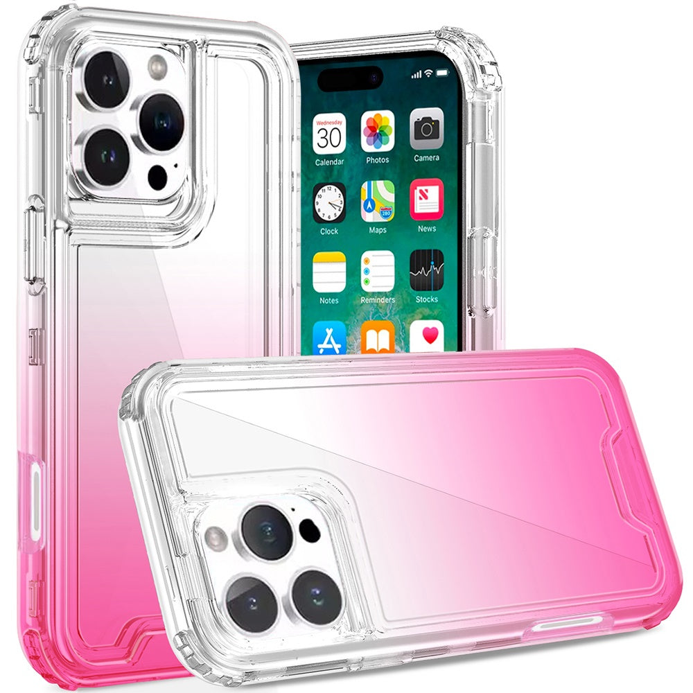 For iPhone 16 PRO MAX Case Two Tone 3in1 Shockproof Hybrid Cover +Tempered Glass