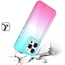 For iPhone 16 PRO MAX Case Two Tone 3in1 Shockproof Hybrid Cover +Tempered Glass