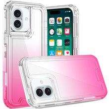For iPhone 16 Plus 6.7in Case Two Tone 3in1 Shockproof Hybrid + Tempered Glass