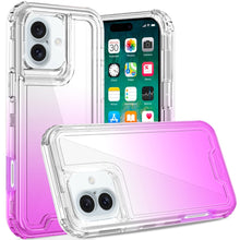 For iPhone 16 Plus 6.7in Case Two Tone 3in1 Shockproof Hybrid + Tempered Glass