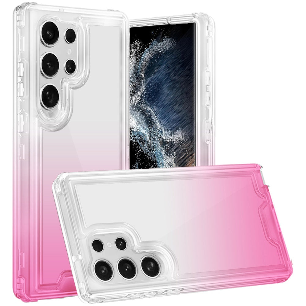For Samsung S23 Ultra Case Two Tone Gradient 3 Piece Shockproof Phone Cover
