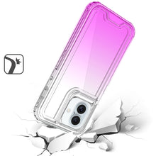 For iPhone 16 6.1inch Case Two Tone 3in1 Shockproof Hybrid Cover +Tempered Glass