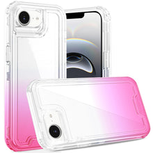 For iPhone 16e Case Two Tone 3in1 Shockproof Hybrid Phone Cover + Tempered Glass