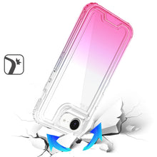 For iPhone 16e Case Two Tone 3in1 Shockproof Hybrid Phone Cover + Tempered Glass